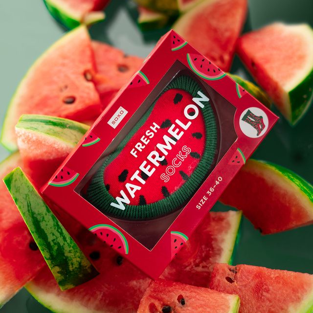 Dámske ponožky SOXO vodný melón v krabičke