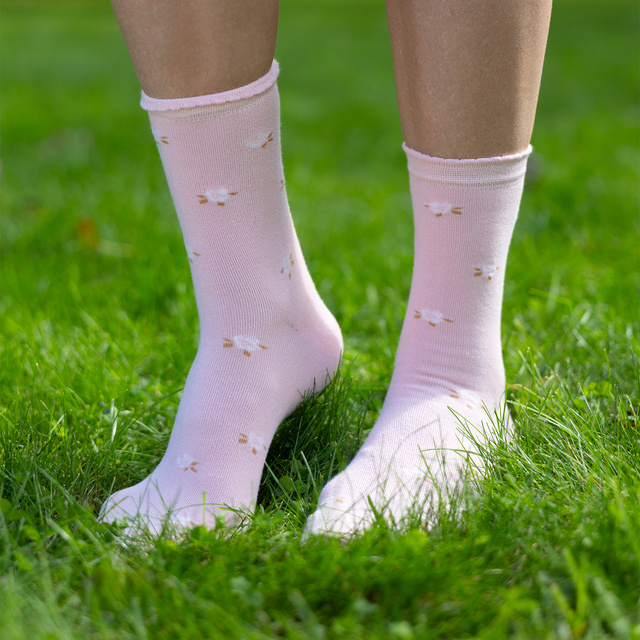 Bambusové Ponožky s Kvetinovým Vzorom