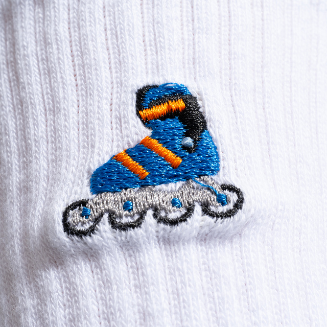 SOXO biele pánske ponožky s výšivkou - 5 párov