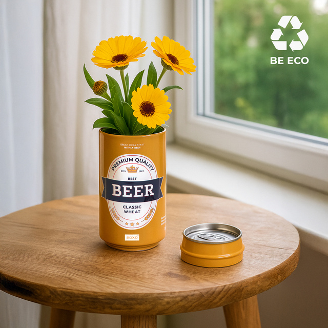 Farebné pánske ponožky SOXO klasické pšeničné pivo v plechovke