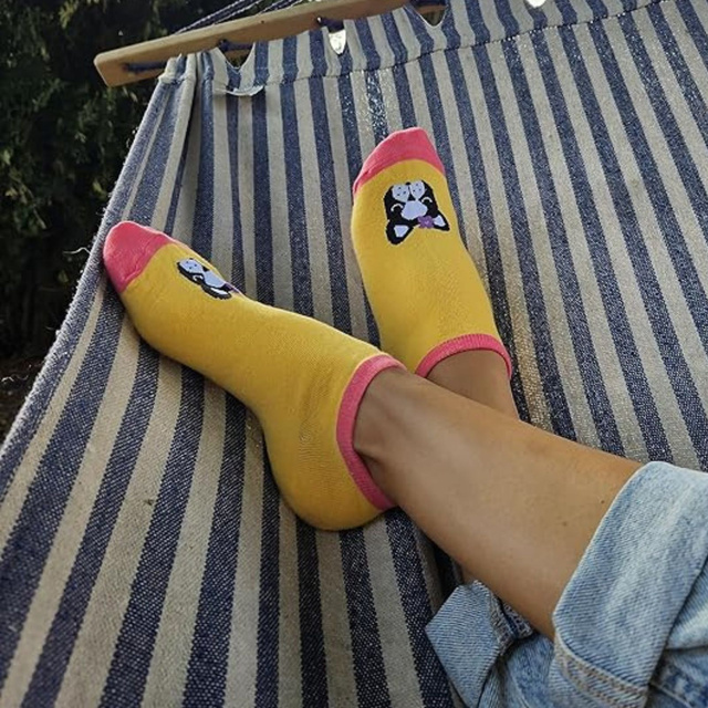 Sada 5x Farebné dámske ponožky SOXO psíky