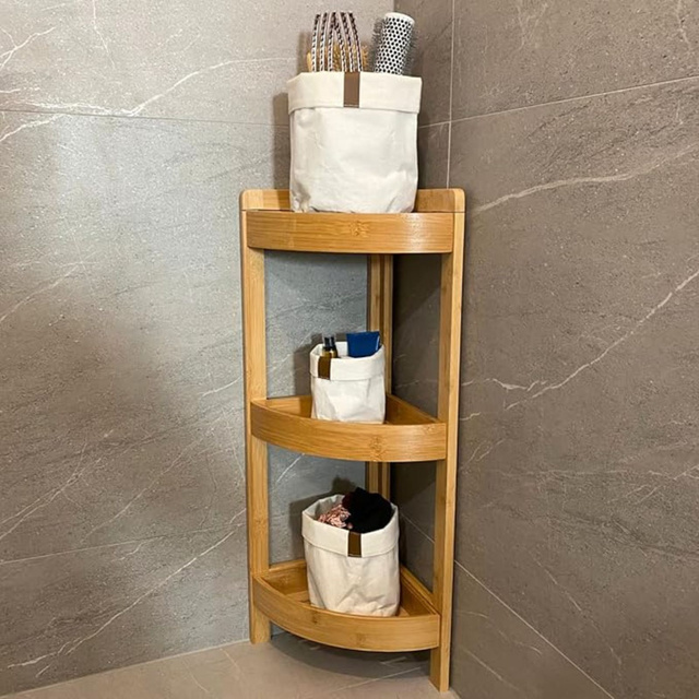 Sada 3x Kúpeľňový koš Momo Way béžový 10/13/16 cm