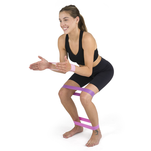 Sada 3x Gumy na cvičenie SOXO ružové gumy na cvičenie