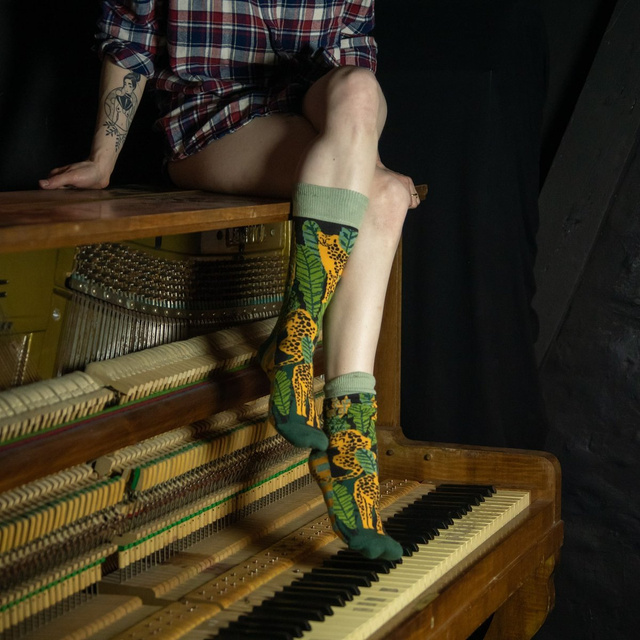 Sada 4x Farebné pánske ponožky SOXO GOOD STUFF v krabičke pizza | nápad na darček