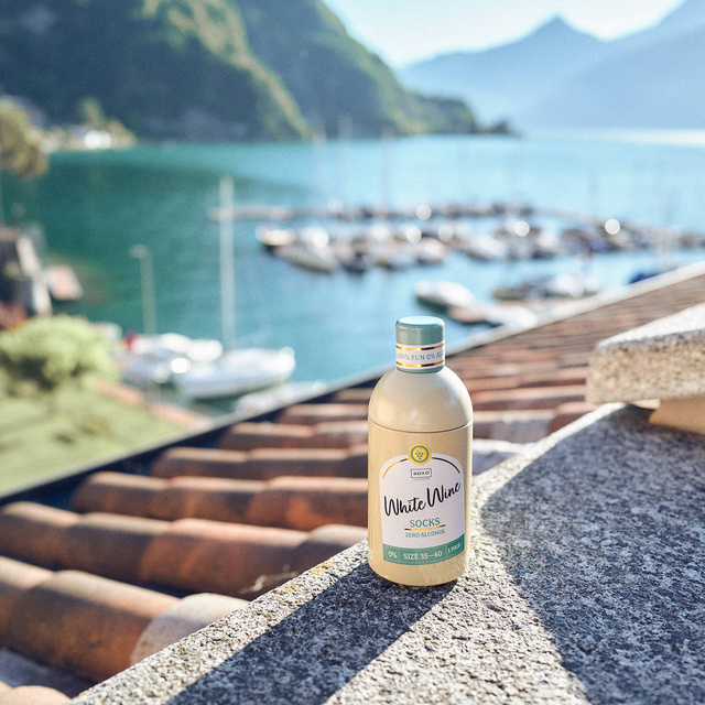 Dámske ponožky SOXO White Wine vo fľaši
