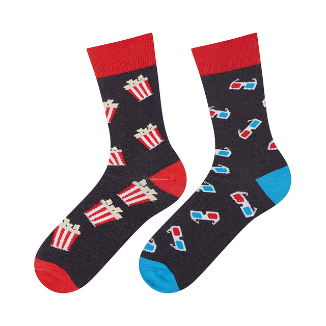 Farebné pánske ponožky SOXO GOOD STUFF, bavlnené kino