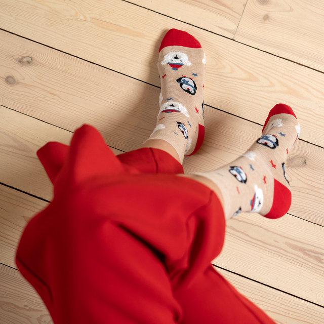 Pánske a dámske vianočné ponožky SOXO v balení