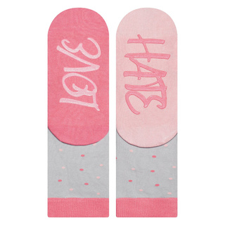 Dámske ponožky SOXO s nápismi love hate