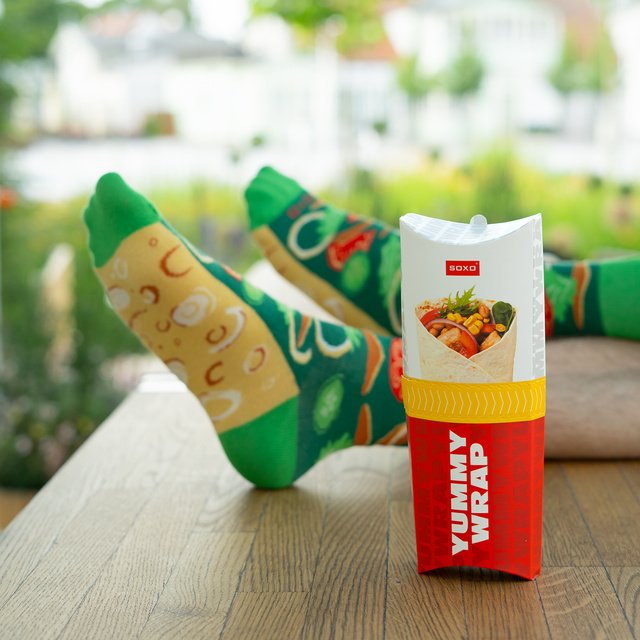 Farebné pánske ponožky SOXO wrap v krabičke - 2 páry