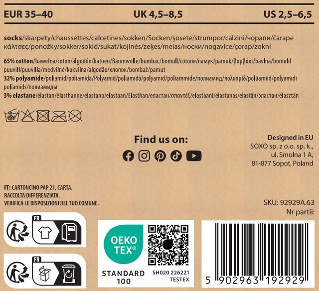 Sada ponožiek Káva v šálke a Hamburger v krabici