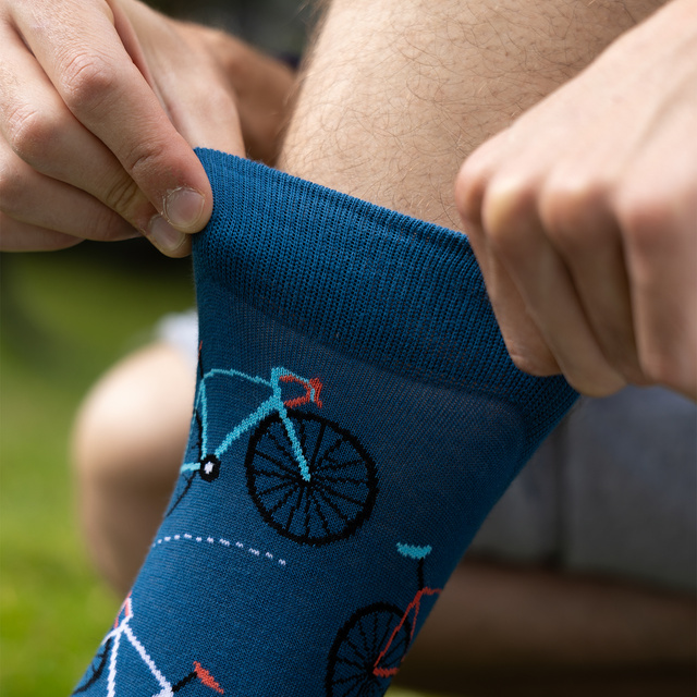 Farebné pánske ponožky SOXO bicykel - 3 páry