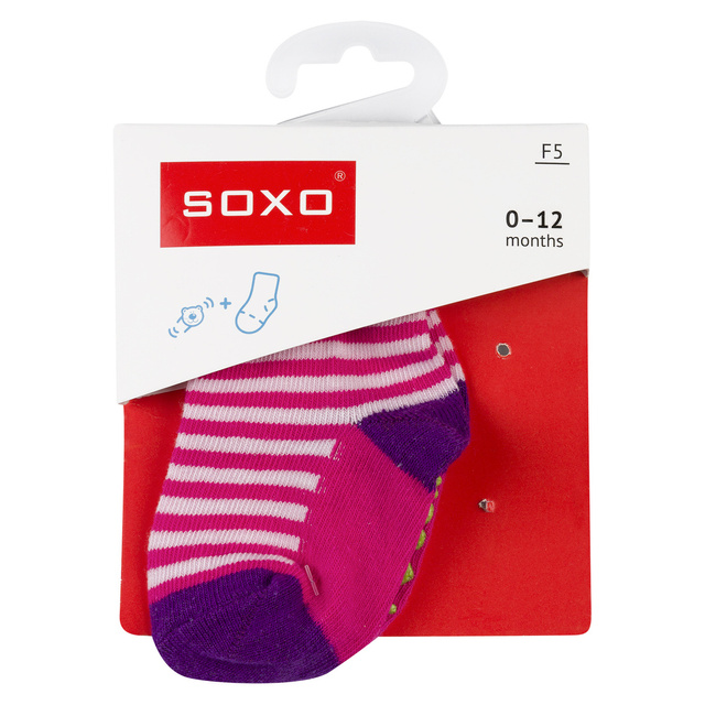 OUTLET Sada 6x Farebné ponožky pre bábätká SOXO pruhované | darček