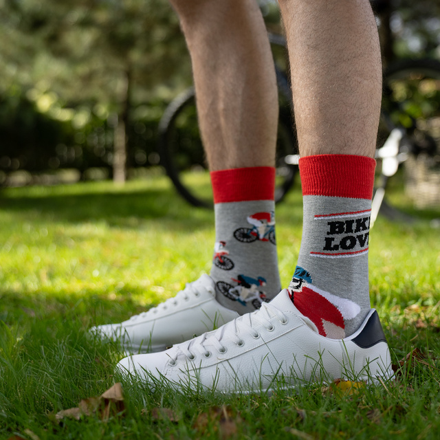 Pánske ponožky SOXO GOOD STUFF nezhodné cyklista bicykel