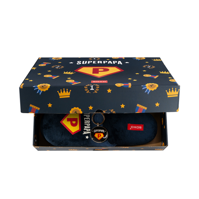 Pánske papuče a kľúčenka SOXO Super Papa