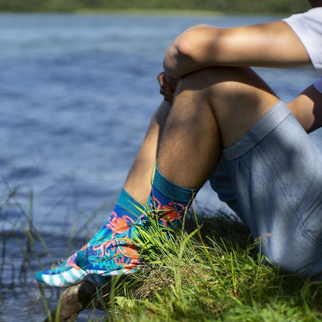 Sada 4x Farebné pánske ponožky SOXO GOOD STUFF v krabičke pizza | nápad na darček