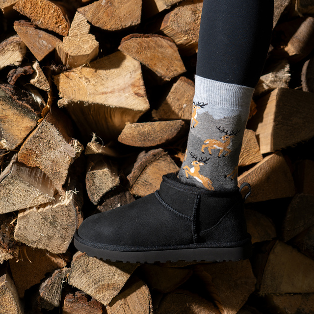 Pánske a dámske ponožky Soxo s motívom jeleňov - 3 páry