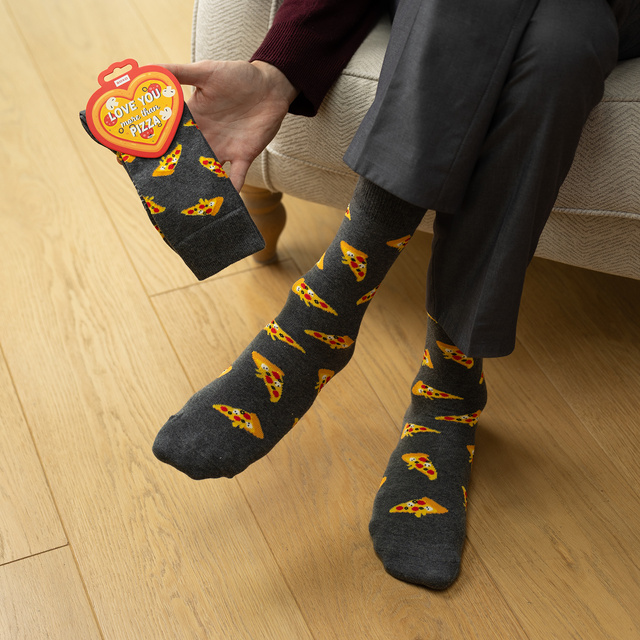 Ponožky Love You More Than Pizza