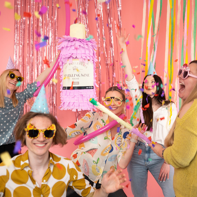 Dámske ponožky SOXO Sparkling Wine vo fľaši