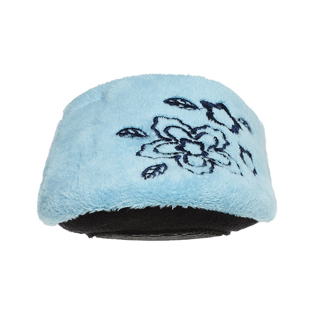 OUTLET Modré dámske papuče so SOXO výšivkou s tvrdou TPR podrážkou