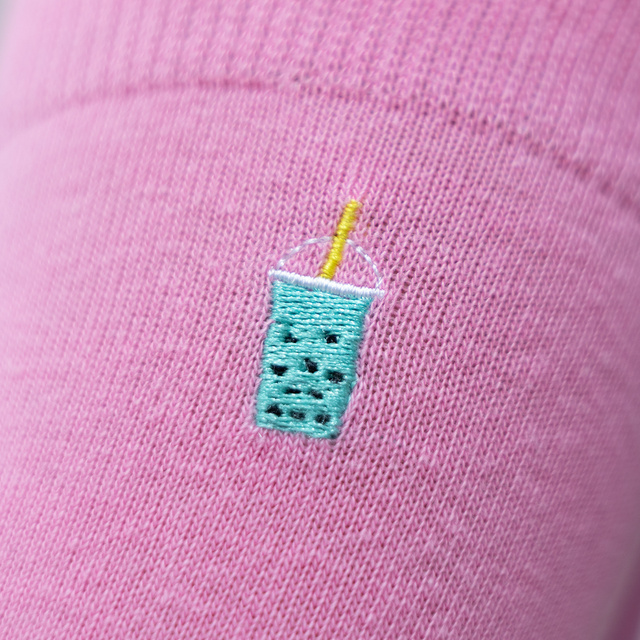 Pánske dámske ponožky Soxo ružové Bubble Tea - 2 páry