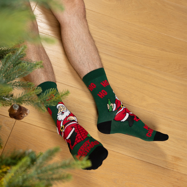 Ponožky Nehanblivý Santa s Fľašou