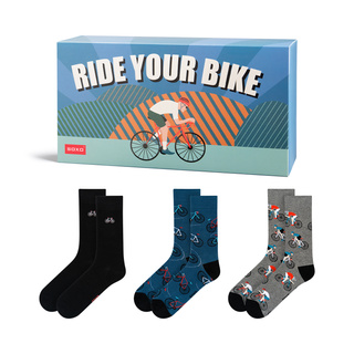 Farebné pánske ponožky SOXO bicykel - 3 páry