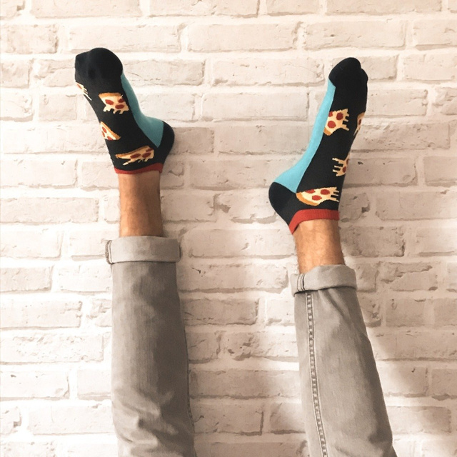 Sada 6x Pánske ponožky SOXO GOOD STUFF v krabičke na pizzu