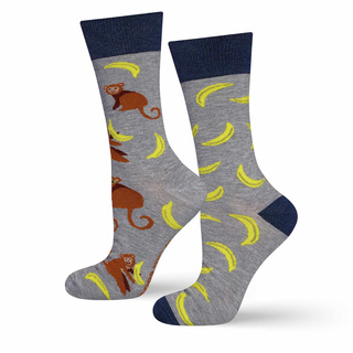 Farebné pánske ponožky SOXO GOOD STUFF nezhodné banán