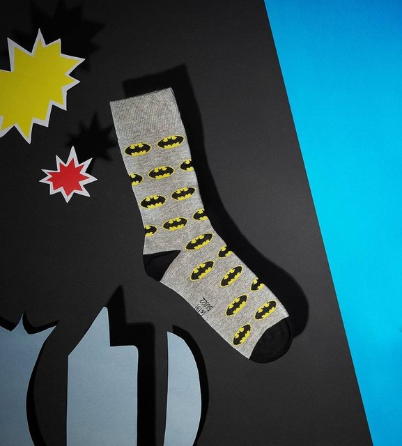 Šedé pánske ponožky SOXO GOOD STUFF Batman DC Comics | za darček