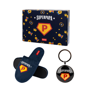 Pánske papuče a kľúčenka SOXO Super Papa