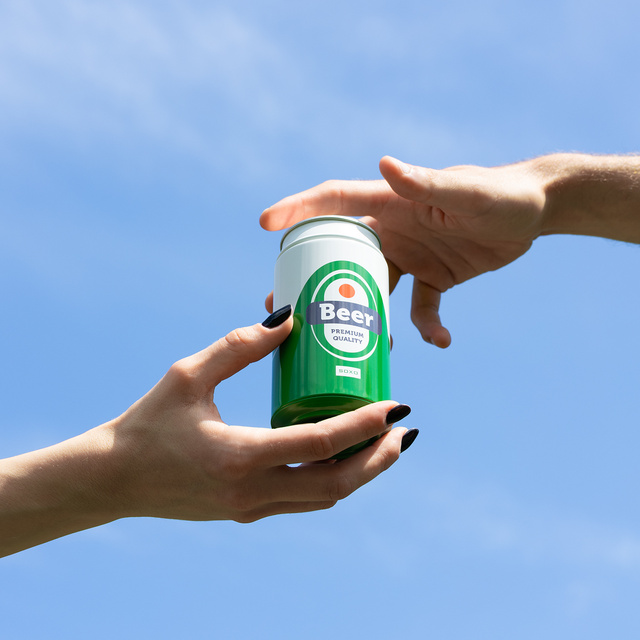 Farebné pánske ponožky SOXO pivo v plechovke