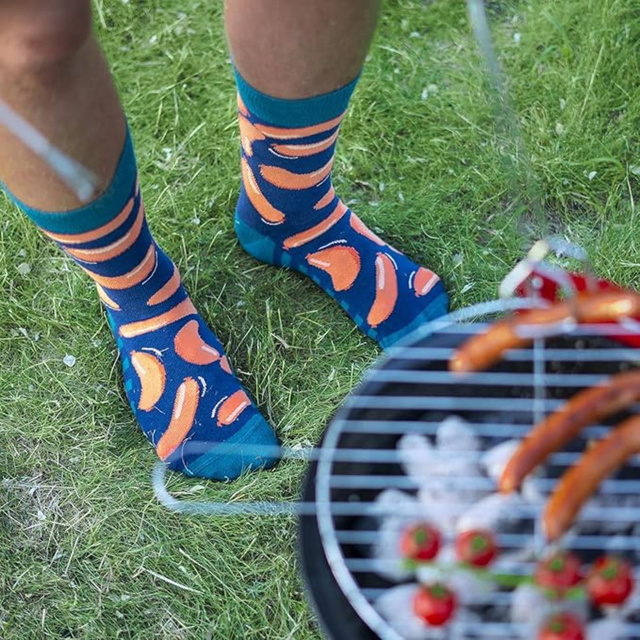 Farebné pánske ponožky SOXO GOOD STUFF Klobásky v tégliku veselé bavlnené 