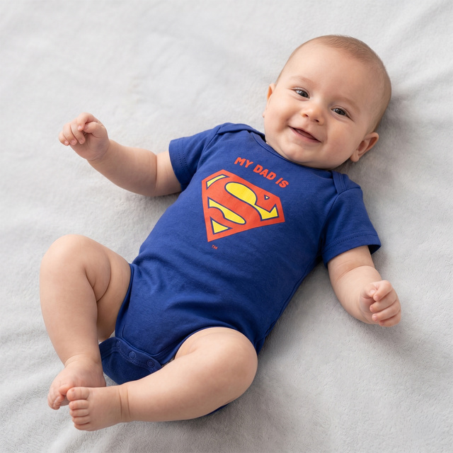 Sada 4x Dojčenské body Warner Bros Superman