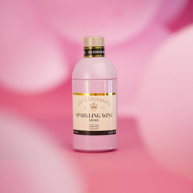 Dámske ponožky SOXO Sparkling Wine vo fľaši