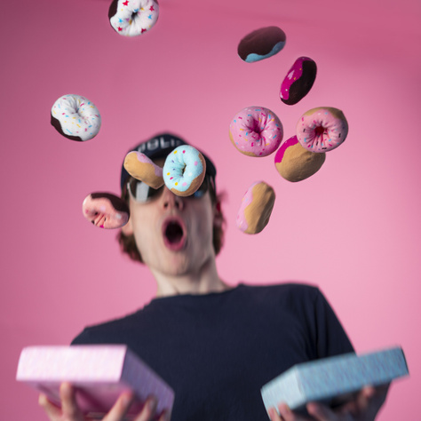 Sada 4x Dámske ponožky SOXO Donuts v krabičke
