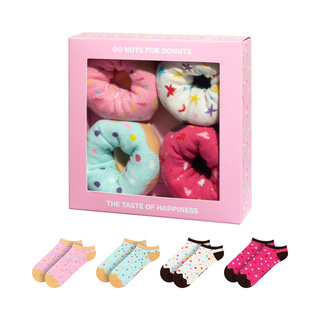 Sada 4x Dámske ponožky SOXO Donuts v krabičke