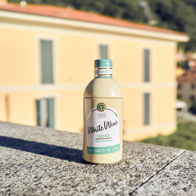 Dámske ponožky SOXO White Wine vo fľaši