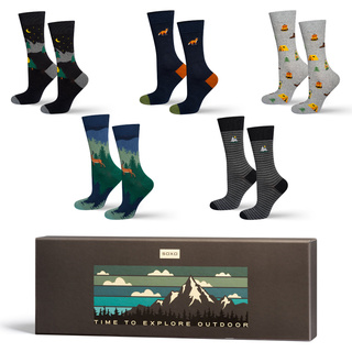 Farebné pánske ponožky SOXO Adventure - 5 párov