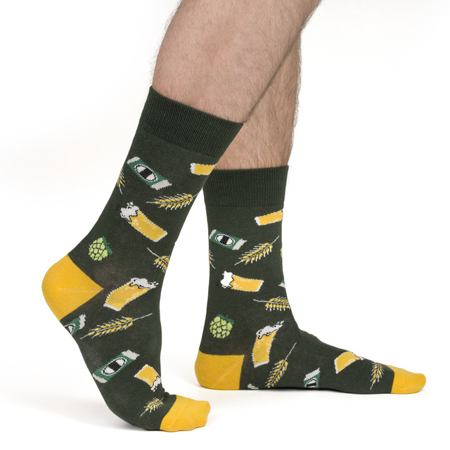 Farebné pánske ponožky SOXO GOOD STUFF svetlý ležiak v plechovke darček pre priateľa, zelené