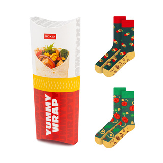 Farebné pánske ponožky SOXO wrap v krabičke - 2 páry