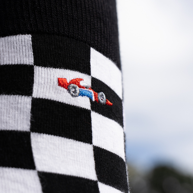 Ponožky s témou Formuly 1 v darčekovom štýle