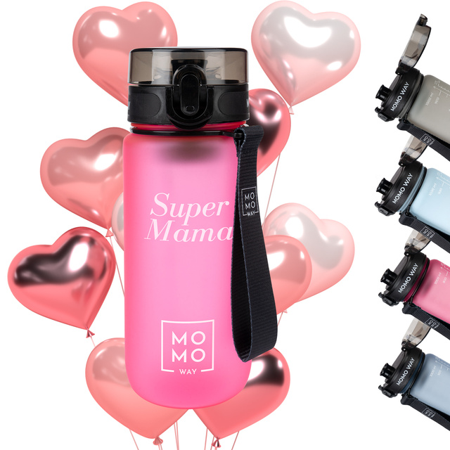 OUTLET Fľaša na vodu 600 ml MOMO WAY Super Mama