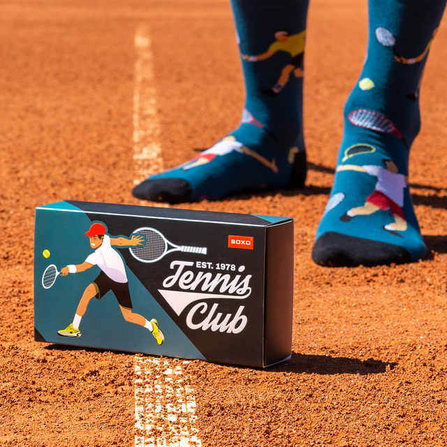 Farebné pánske ponožky SOXO Tenis - 3 páry