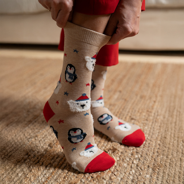 Pánske a dámske vianočné ponožky SOXO v balení