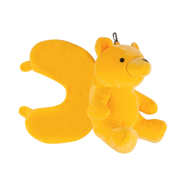 Multifunkčný cestovný vankúšik MOMO WAY medvedík | rožok | vankúš na krk