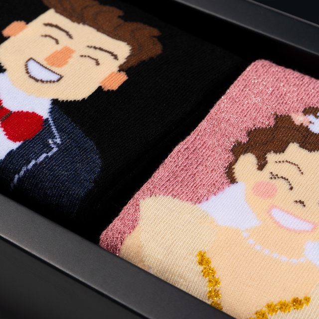 Dámske a pánske ponožky SOXO manžel a manželka v balení – 2 páry