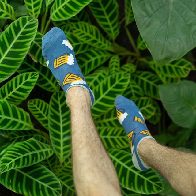 Sada 3x Farebné pánske ponožky SOXO GOOD STUFF bavlnené pizza | pivo