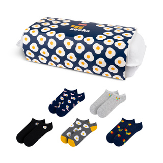 Farebné pánske a dámske ponožky SOXO prelisované - 5 párov