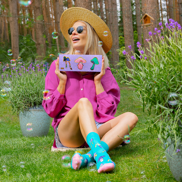 SOXO dámske ponožky s hríbikmi v balení - 3 páry