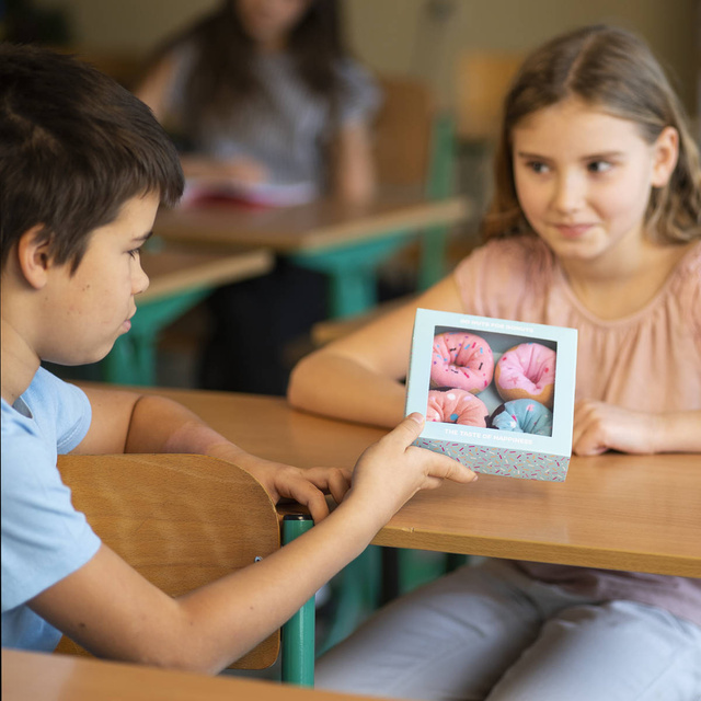 Dámske ponožky SOXO Donuts v krabičke - 2 páry